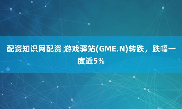 配资知识网配资 游戏驿站(GME.N)转跌，跌幅一度近5%